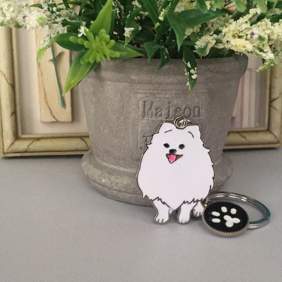 ๐50% OFF/3+...Pomeranian Dog Keychain (White) - Picture 1 of 11